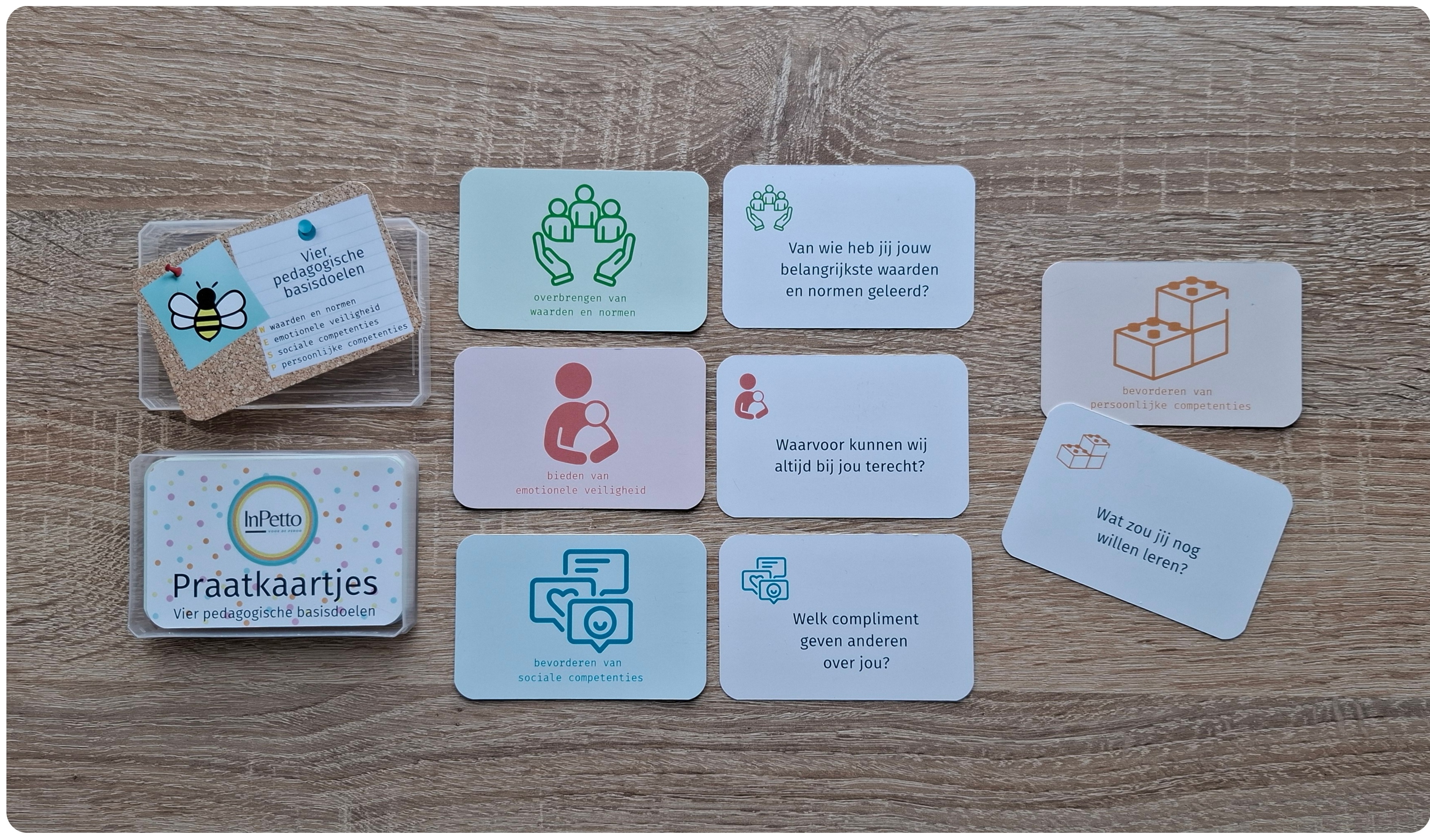 Praatkaartjes vier pedagogische basisdoelen